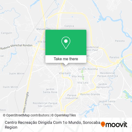 Centro Recreação Dirigida Com 1o Mundo map