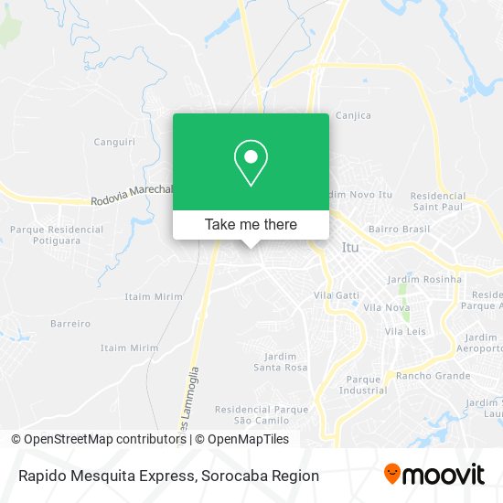 Rapido Mesquita Express map