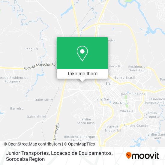 Mapa Junior Transportes, Locacao de Equipamentos