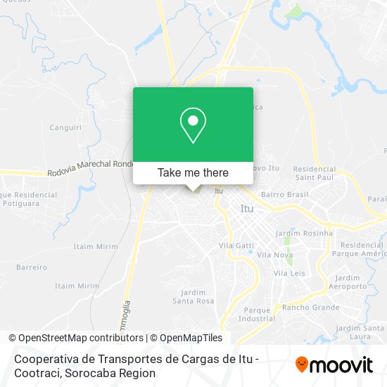 Cooperativa de Transportes de Cargas de Itu - Cootraci map