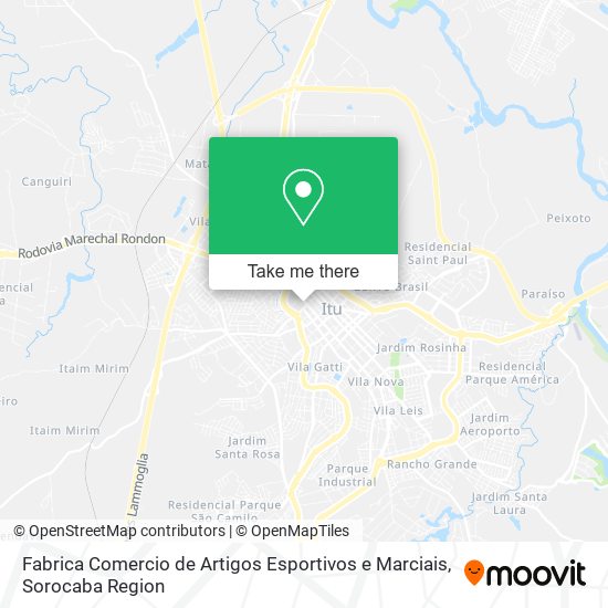 Fabrica Comercio de Artigos Esportivos e Marciais map