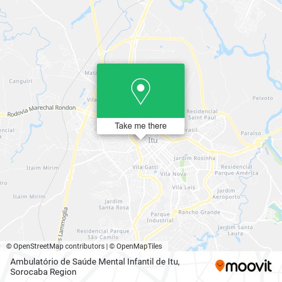 Ambulatório de Saúde Mental Infantil de Itu map