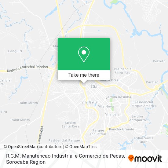 Mapa R.C.M. Manutencao Industrial e Comercio de Pecas