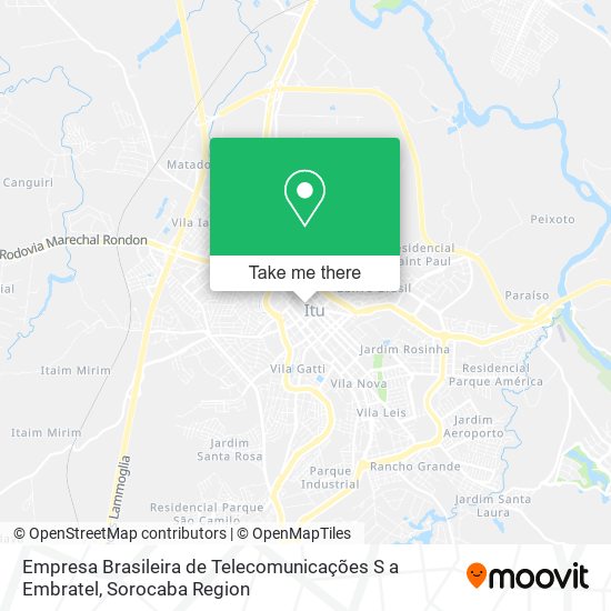 Mapa Empresa Brasileira de Telecomunicações S a Embratel