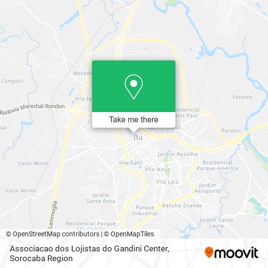 Associacao dos Lojistas do Gandini Center map