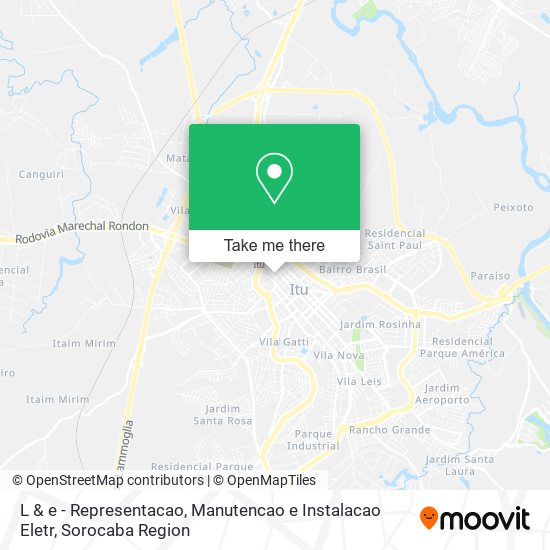 L & e - Representacao, Manutencao e Instalacao Eletr map