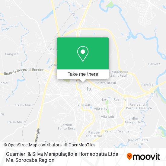 Mapa Guarnieri & Silva Manipulação e Homeopatia Ltda Me