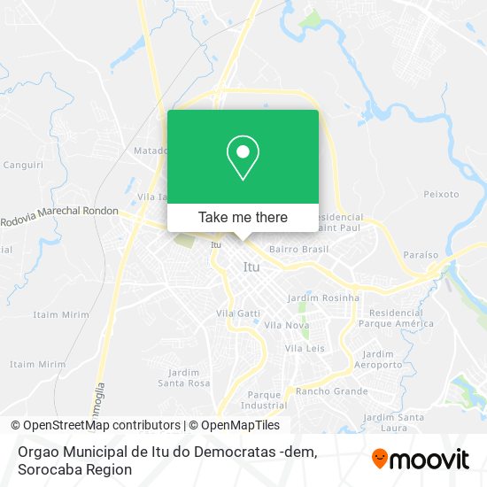 Orgao Municipal de Itu do Democratas -dem map