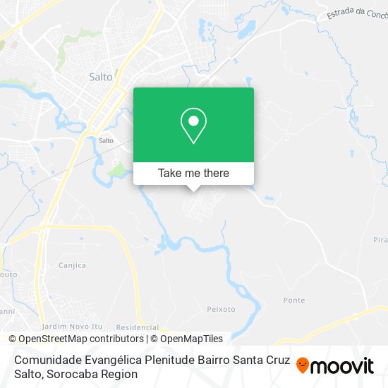 Mapa Comunidade Evangélica Plenitude Bairro Santa Cruz Salto