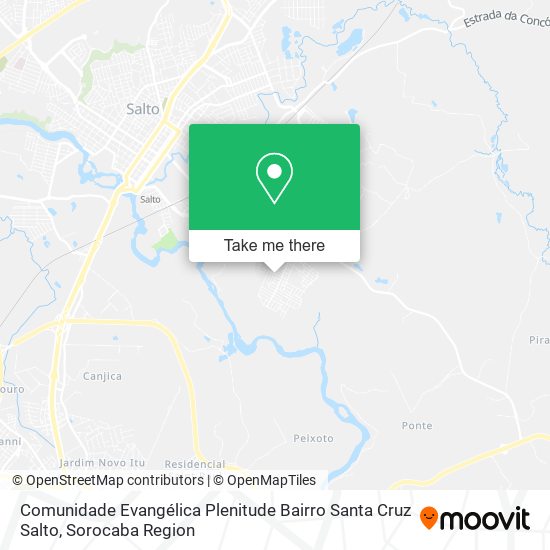 Comunidade Evangélica Plenitude Bairro Santa Cruz Salto map