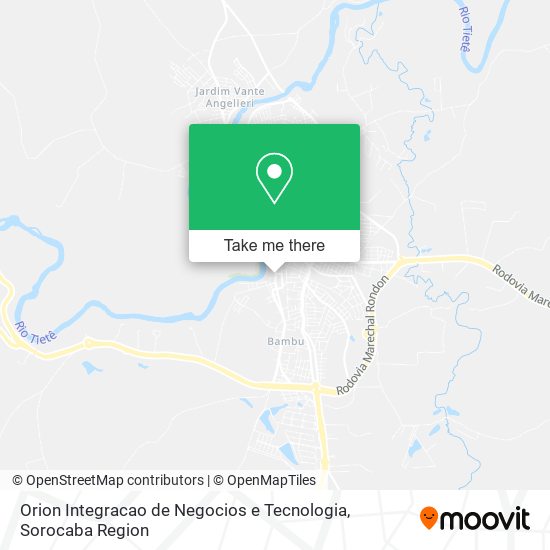 Mapa Orion Integracao de Negocios e Tecnologia