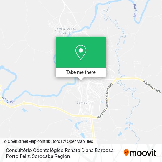 Mapa Consultório Odontológico Renata Diana Barbosa Porto Feliz