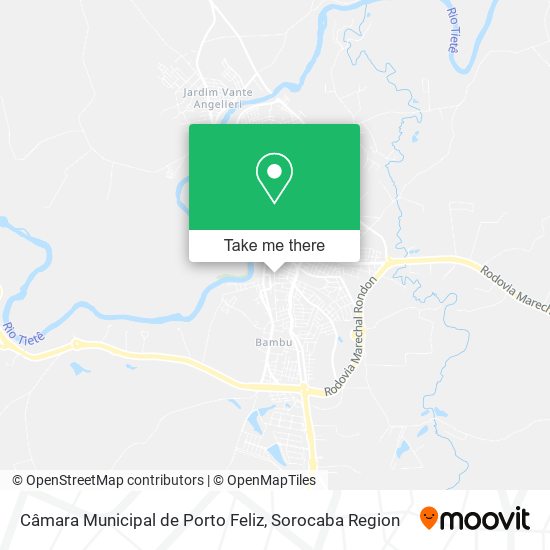 Câmara Municipal de Porto Feliz map