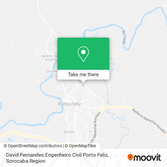 David Fernandes Engenheiro Civil Porto Feliz map