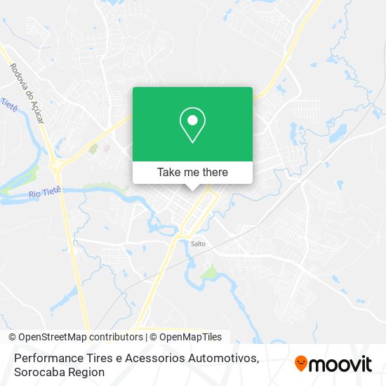 Performance Tires e Acessorios Automotivos map