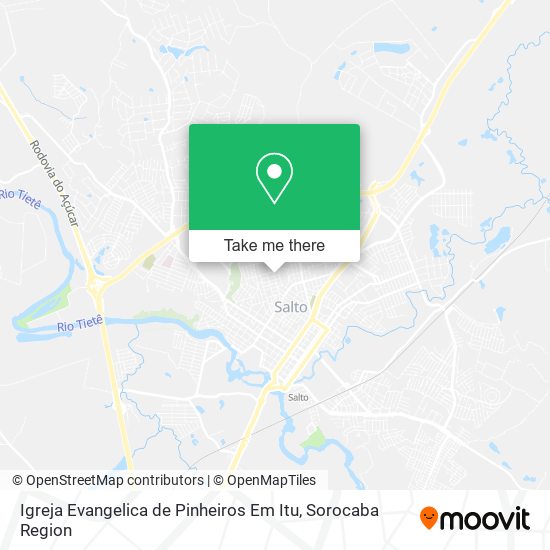 Mapa Igreja Evangelica de Pinheiros Em Itu