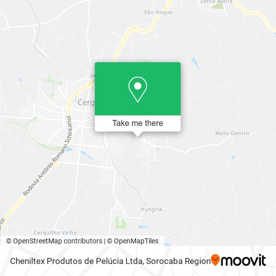 Mapa Cheniltex Produtos de Pelúcia Ltda