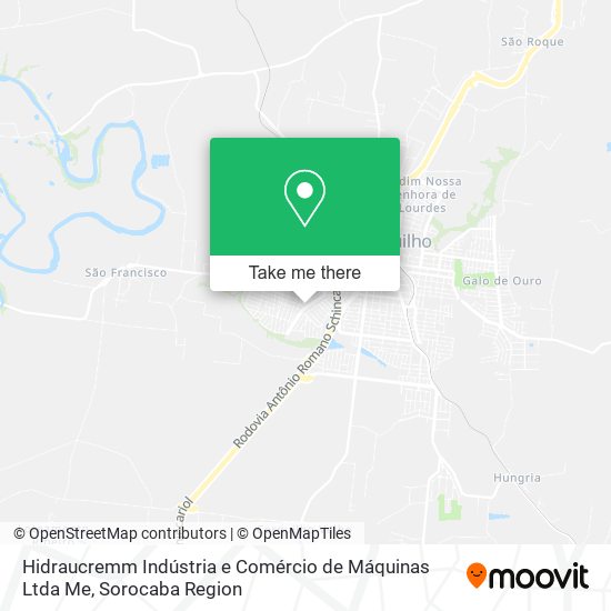 Hidraucremm Indústria e Comércio de Máquinas Ltda Me map