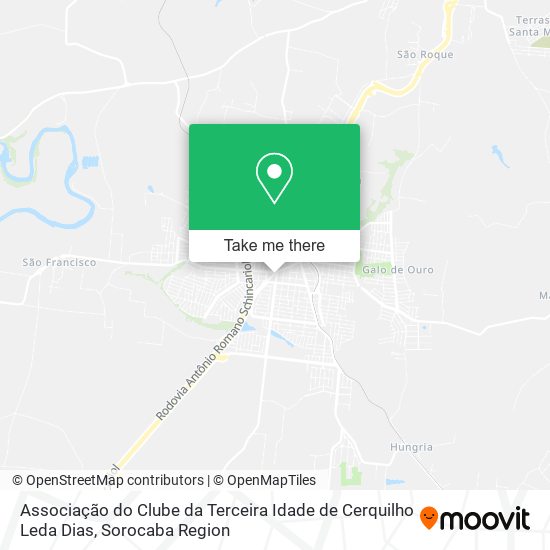 Associação do Clube da Terceira Idade de Cerquilho Leda Dias map