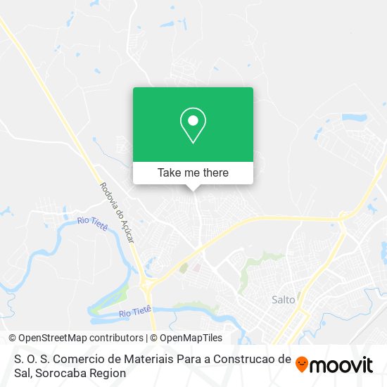 Mapa S. O. S. Comercio de Materiais Para a Construcao de Sal