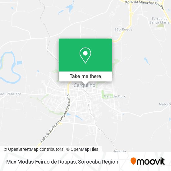Max Modas Feirao de Roupas map