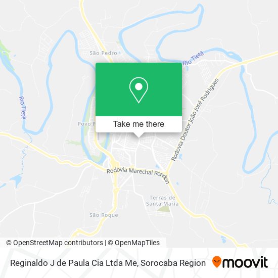 Mapa Reginaldo J de Paula Cia Ltda Me