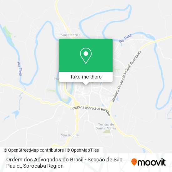 Mapa Ordem dos Advogados do Brasil - Secção de São Paulo.
