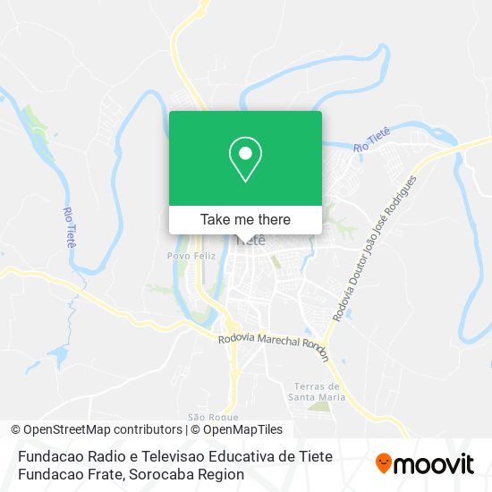 Mapa Fundacao Radio e Televisao Educativa de Tiete Fundacao Frate