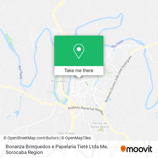 Bonanza Brinquedos e Papelaria Tietê Ltda Me map