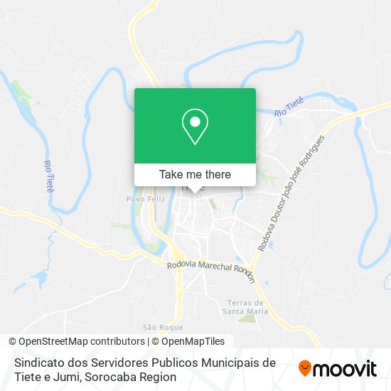 Sindicato dos Servidores Publicos Municipais de Tiete e Jumi map