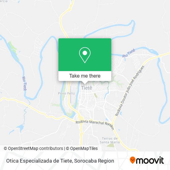 Otica Especializada de Tiete map