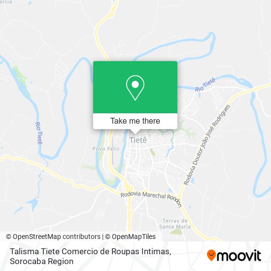 Mapa Talisma Tiete Comercio de Roupas Intimas