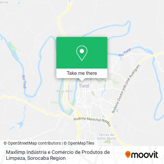 Mapa Maxlimp Indústria e Comércio de Produtos de Limpeza
