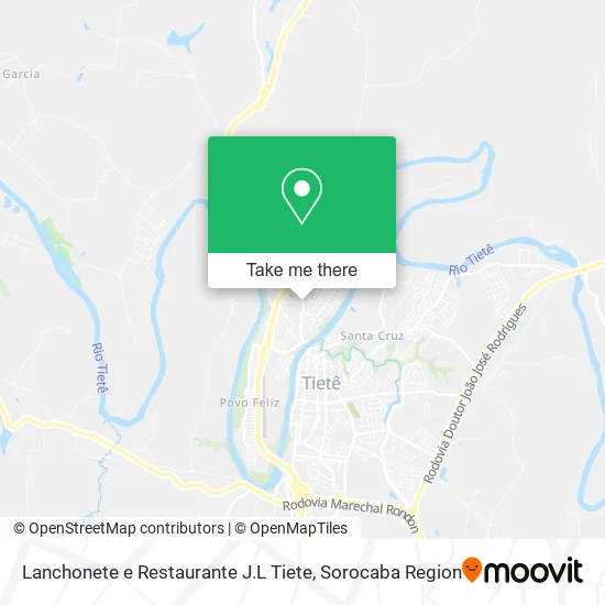 Lanchonete e Restaurante J.L Tiete map