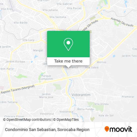 Mapa Condomínio San Sebastian