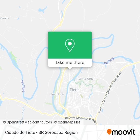 Cidade de Tietê - SP map