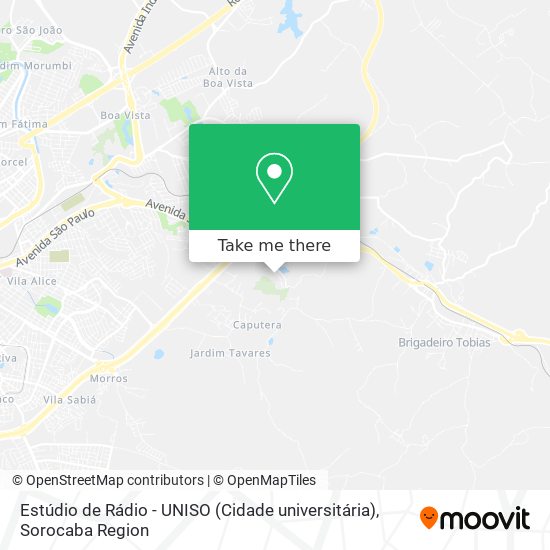Estúdio de Rádio - UNISO (Cidade universitária) map