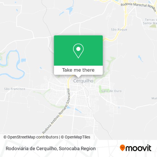 Rodoviária de Cerquilho map