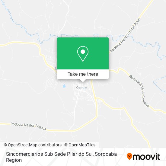 Mapa Sincomerciarios Sub Sede Pilar do Sul