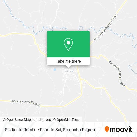 Mapa Sindicato Rural de Pilar do Sul