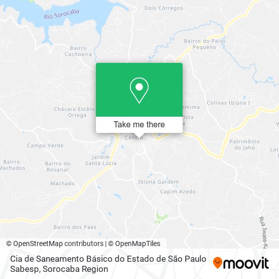 Mapa Cia de Saneamento Básico do Estado de São Paulo Sabesp