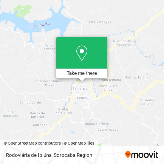 Rodoviária de Ibiúna map