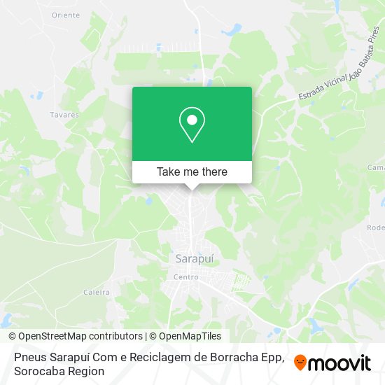 Mapa Pneus Sarapuí Com e Reciclagem de Borracha Epp