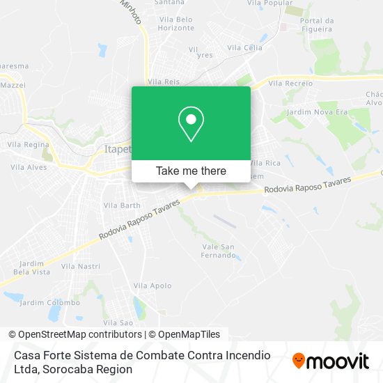 Mapa Casa Forte Sistema de Combate Contra Incendio Ltda