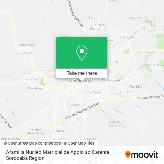 Afamilia Nucleo Matricial de Apoio ao Carente map