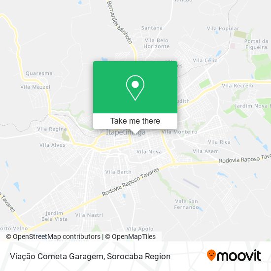 Viação Cometa Garagem map