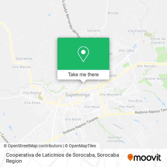 Cooperativa de Laticínios de Sorocaba map