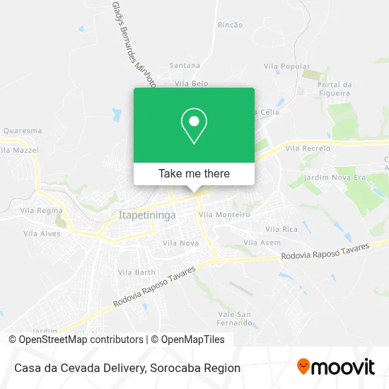 Casa da Cevada Delivery map