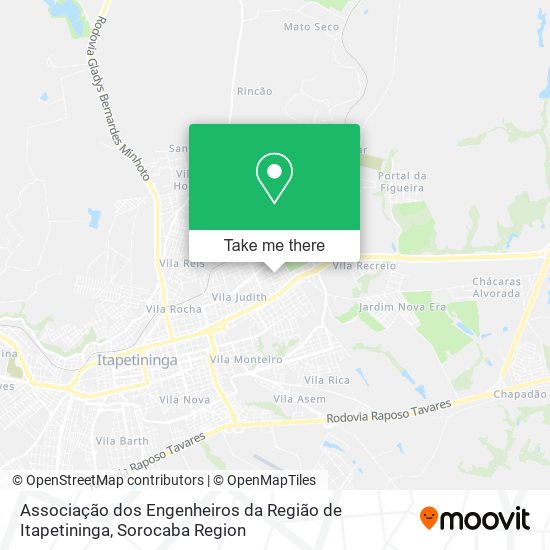 Mapa Associação dos Engenheiros da Região de Itapetininga