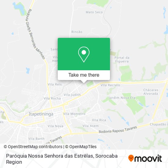 Mapa Paróquia Nossa Senhora das Estrêlas